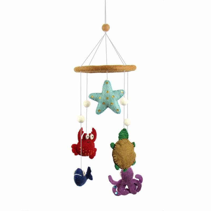 Global Crafts - Vendita all'ingrosso Giostrina culla - Deep Sea Creatures, cameretta mobile in feltro2