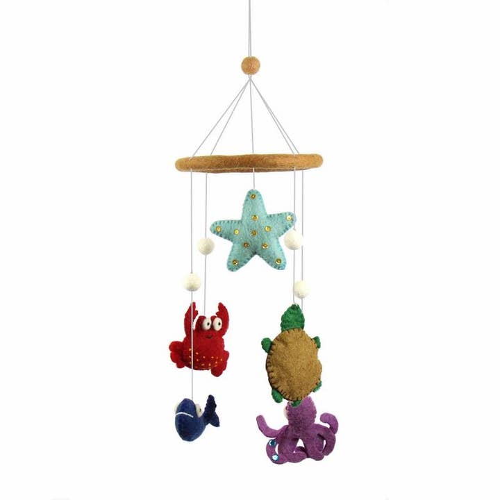 Global Crafts – wholesale Baby mobile – Deep Sea Creatures Baby Nursery Felt Mobile2