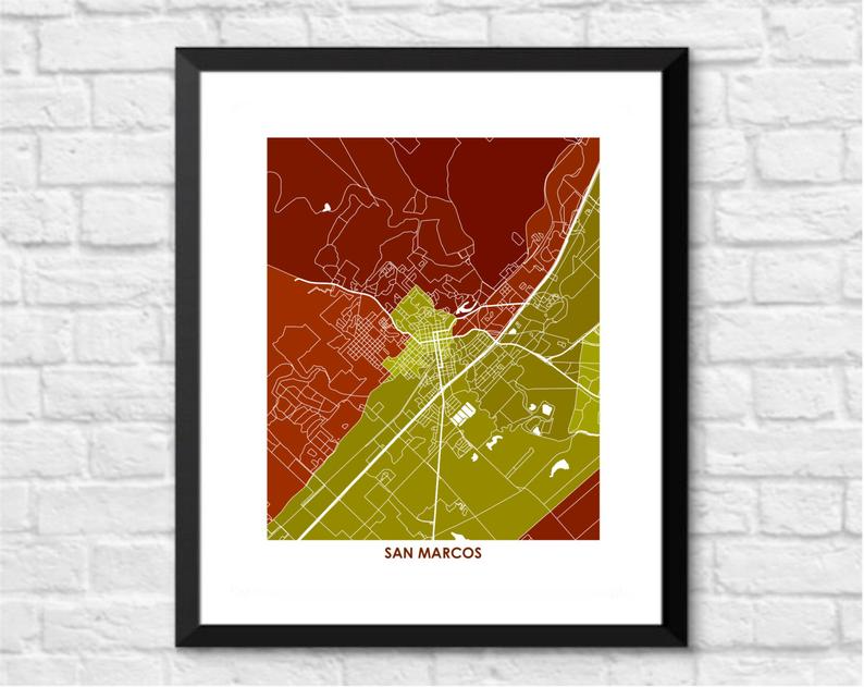 Juanita's Adventures - Wholesale Art Print - Juanitas San Marcos Map Print3