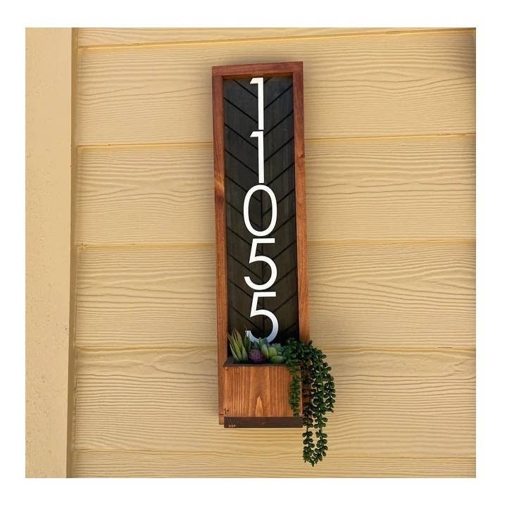 House Numbers, House Number Sign, House Warming Gift, Address Sign for House, Planter, Address Sign, Wall Planter, House Decor, Sign Plaque for wholesale by Liberty Trade Corp