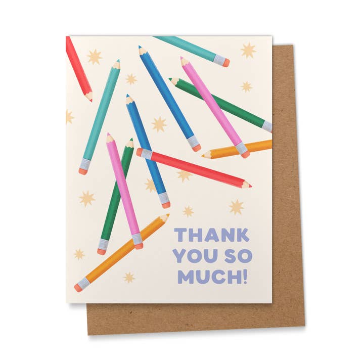Thank You So Much - Back to School - Teacher Greeting Card for wholesale by Ana Peake