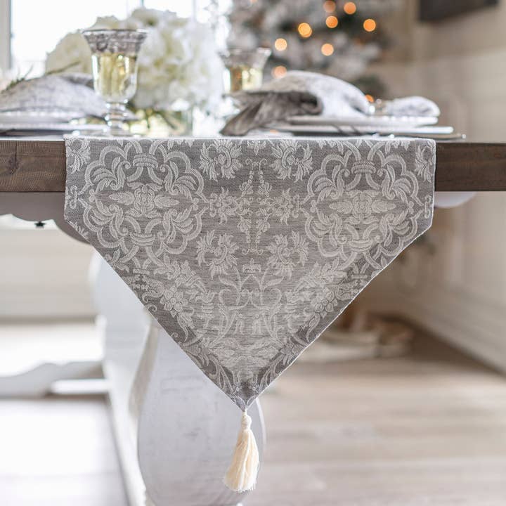 Arte Italica & Crown Linen Designs - Wholesale Table Runner - Imperial Jacquard Linen Table Runner