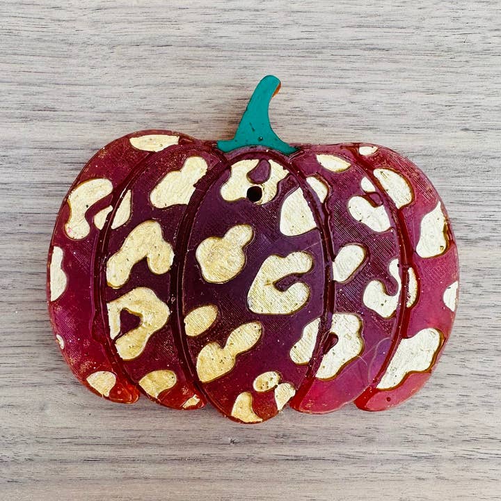 Fall Leopard Pumpkin Car Freshie for wholesale by Southern Creek Wholesale