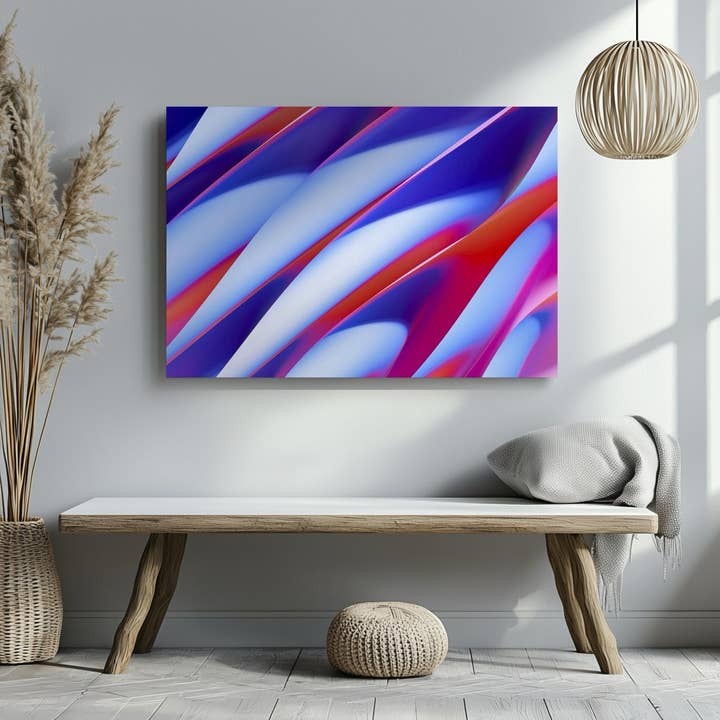 House Prints - Wholesale Art print - Vibrant Waves of Motion - Framed Canvas Wall Art Print2
