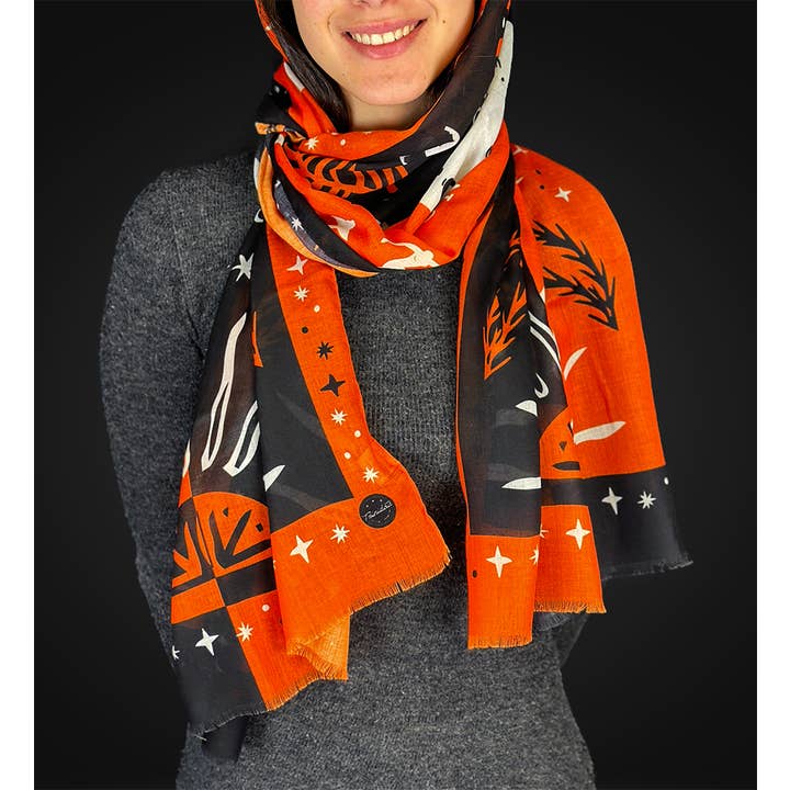 trinidad - Wholesale Handkerchief - Unisex - PASHMINA SUN MOON BICOLOR 180X60 CM.2