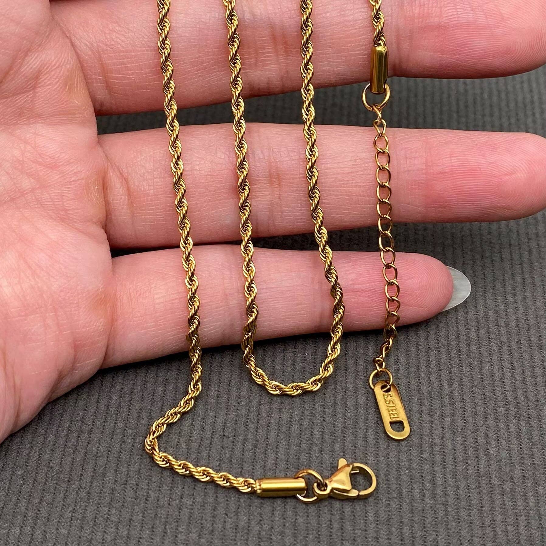 Mio Queena - Wholesale Extender Chain - DIY Accessories for Necklaces 18K Golden S.Steel Chain - FGS1