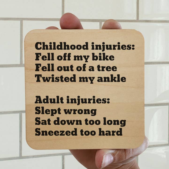 CHILDHOOD INJURIES/ADULT INJURIES Magnet/Drink Coaster for wholesale by dkhandmade