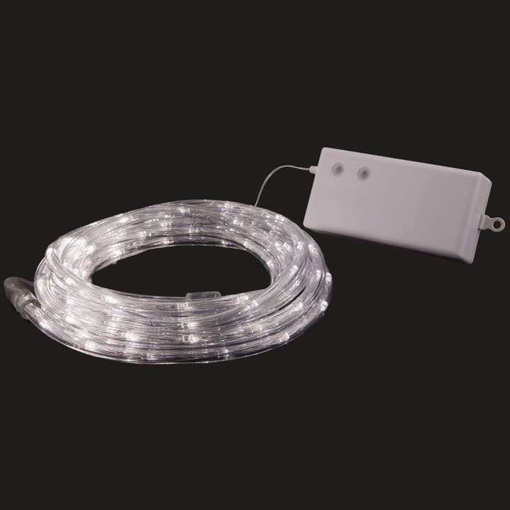 Flipo Group, Ltd. - Wholesale String Lights - 16.5-ft. 100 LED White Battery Operated Rope Light