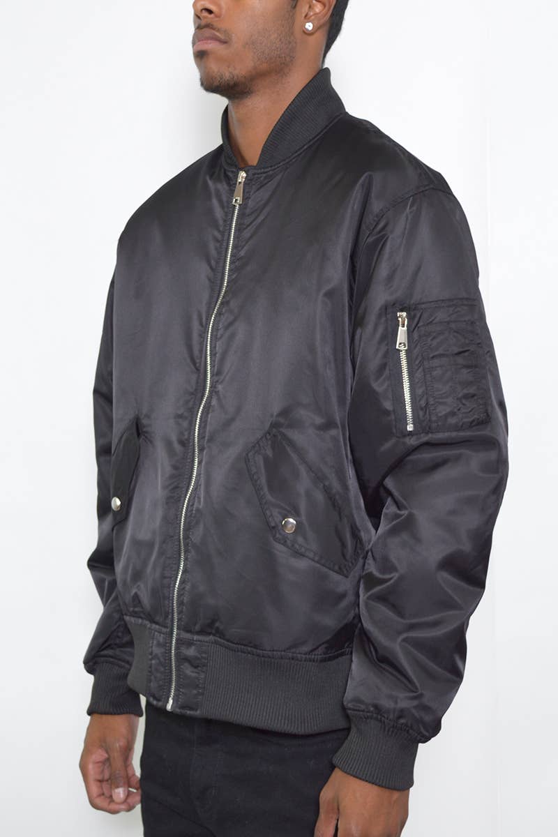 WEIV - Vente Bombers – homme - Blouson aviateur rembourré léger à fermeture éclair pour homme2