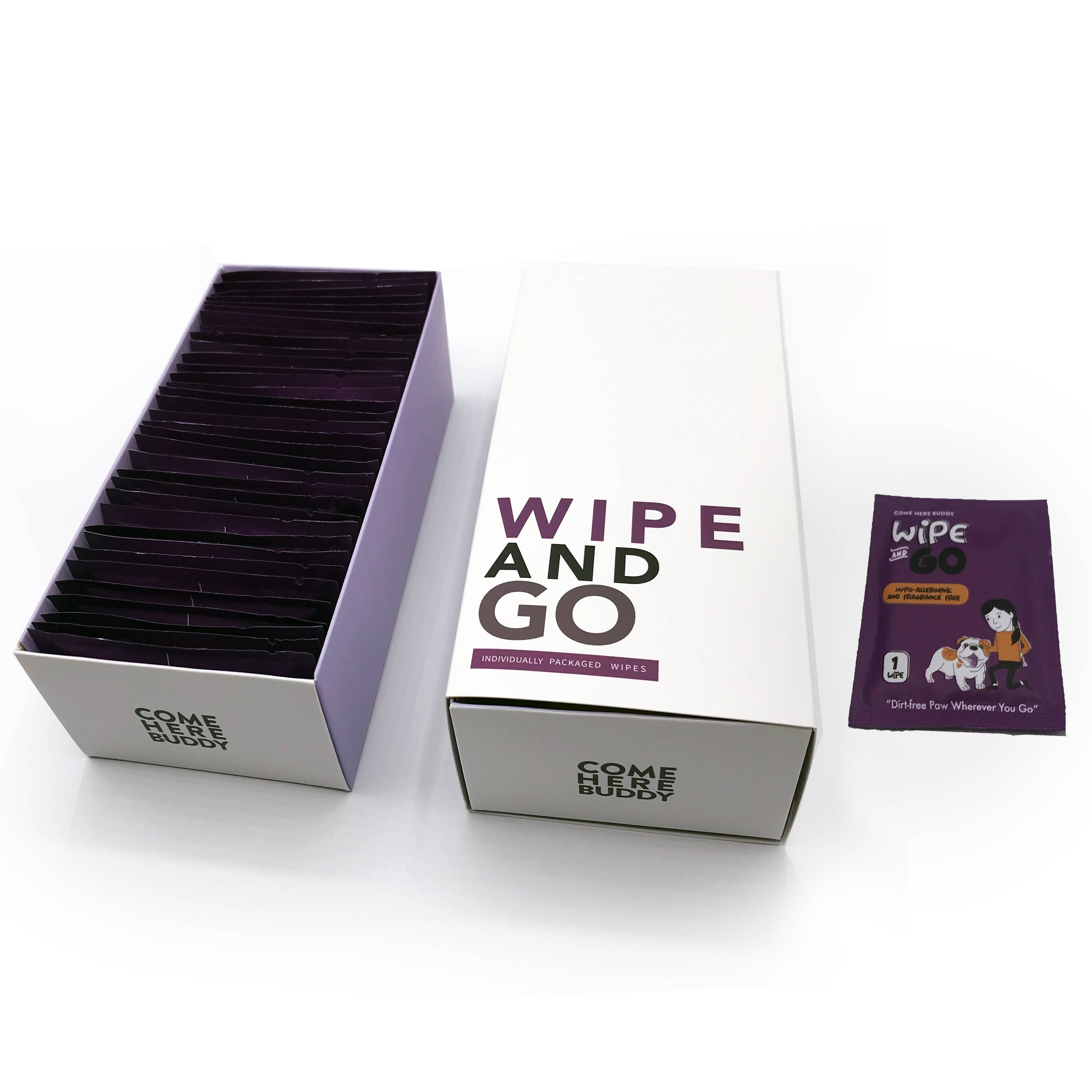 Come Here Buddy - Wholesale Pet Cleaning Supplies - Wipe and Go Dog / Pet Grooming Wipes1