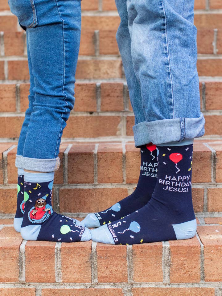 Sock Religious - Wholesale Socks – Unisex - Happy Birthday Jesus Adult Socks2