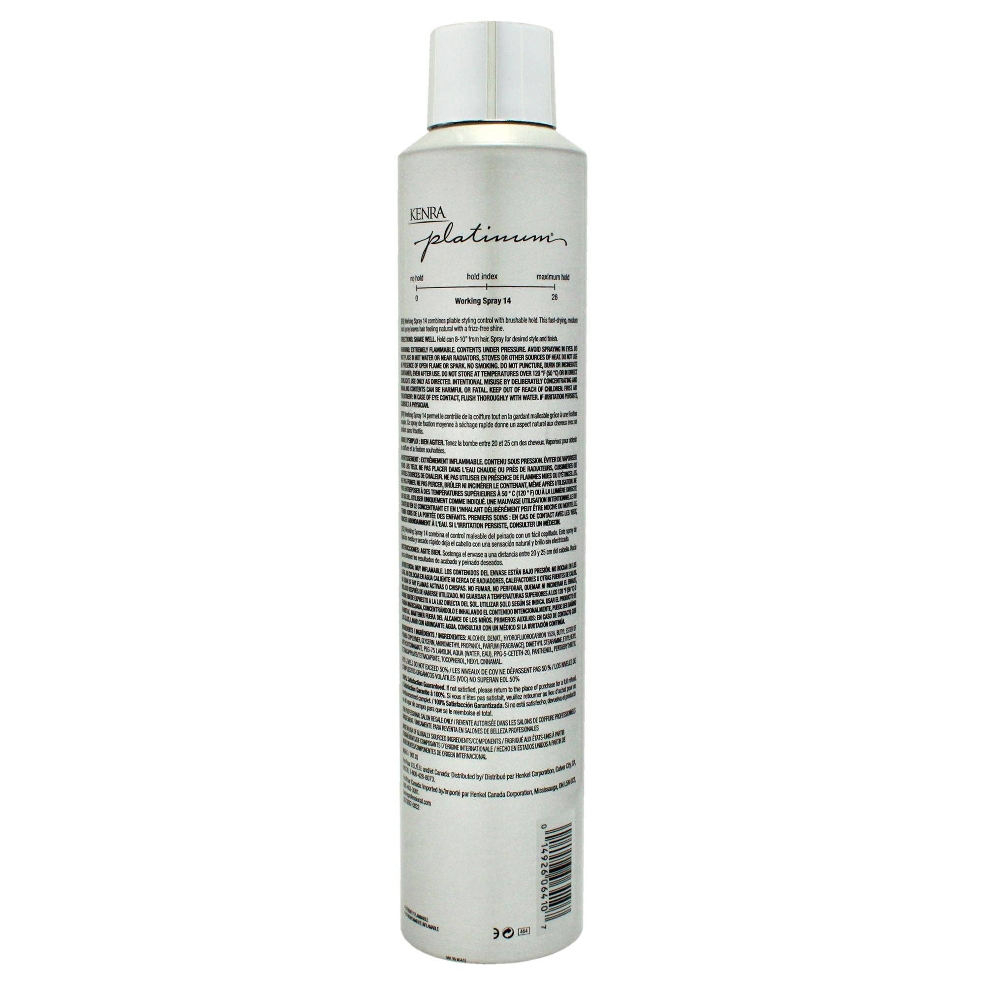 Naomi's Happy Place Shop – wholesale Hårspray – Platinum Working Spray 14 Flexible Hold Hårspray av Kenra för Unisex - 10 oz Hårspray1