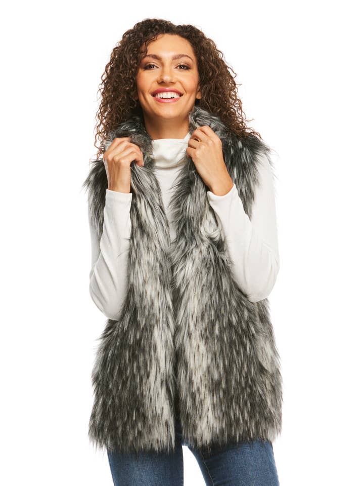 REMOVED BRAND - Wholesale Outerwear Vest - Women's - Limited Edition Faux Fur Hook Vest