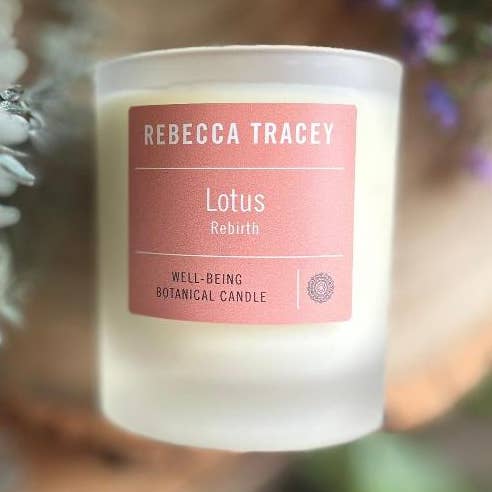 Lotus WELL-BEING Candle for wholesale by Rebecca Tracey