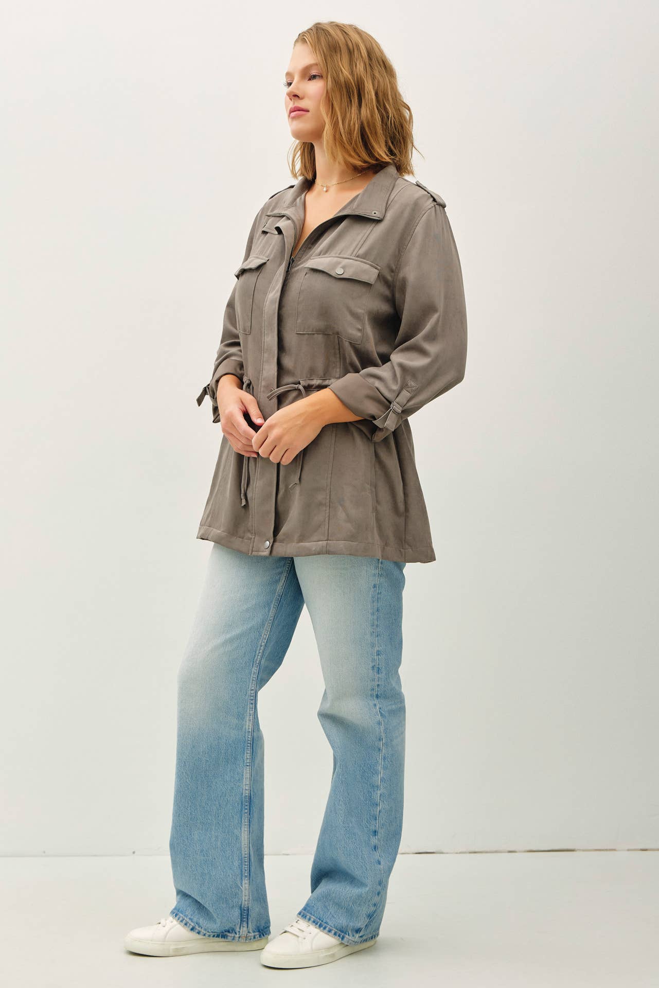 Be Cool - Wholesale Jacket - Women's - PLUS SIZE CINCHED WAIST CARGO UTILITY JACKET13