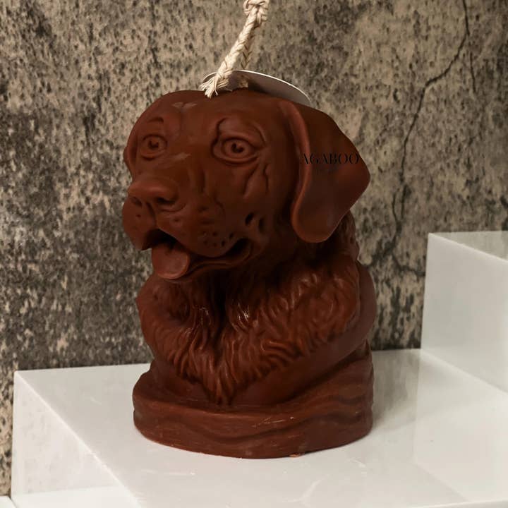 Agaboo Candle - Venta al por mayor Velas de diseño llamativo - Bonita vela con forma de cabeza de perro, 4,5 x 4 pulgadas, con forma de animal