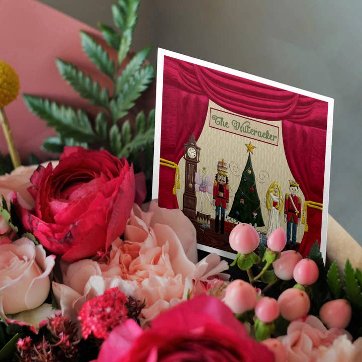 3dRose - Wholesale Everyday greeting card - 3dRose, Nutcracker Prince, Sugar Plum Fairy, Mouse King, Snow Queen, Clock , Greeting Card2