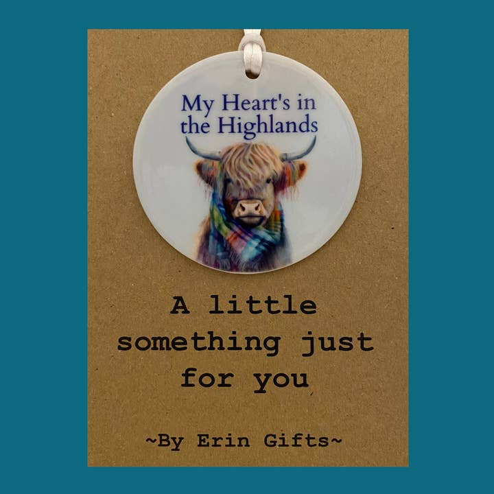 Un Piccolo Pensiero - Il Mio Cuore è in.. Biglietto & Ricordo in Ceramica per la vendita all'ingrosso da parte di By Erin Cards and Gifts Ltd