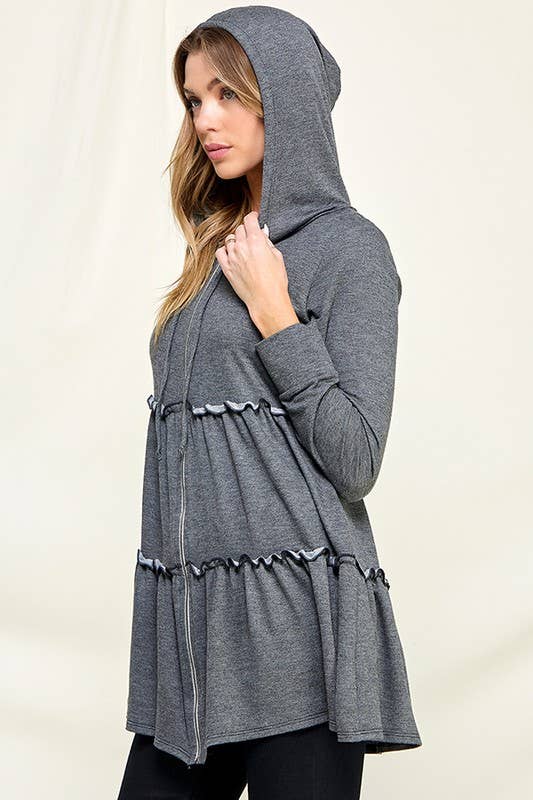 Chris & Carol Apparel – Engroshandel Tunika - Dame – plus størrelse strik hættetrøje tunika2