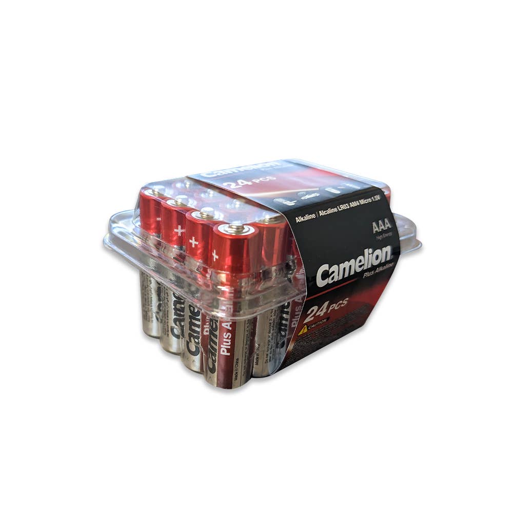 Camelion Battery - Wholesale Small/Handheld Appliance - Camelion AAA Alkaline Plus Plastic Tub of 24