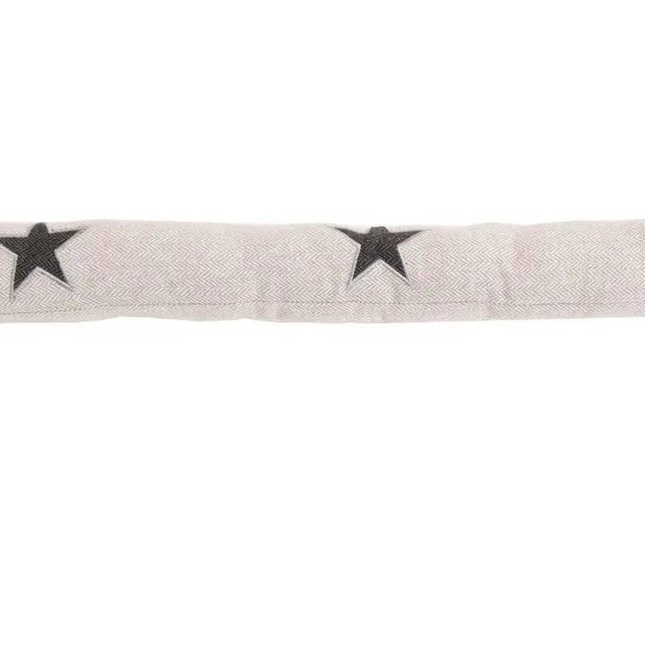 Zugluftstopper Windstopper Türwindstopper Zugluft Microfaser Landhaus Stern Herz Hellgrau mit Stern dunkel für den Großhandel von Meinposten