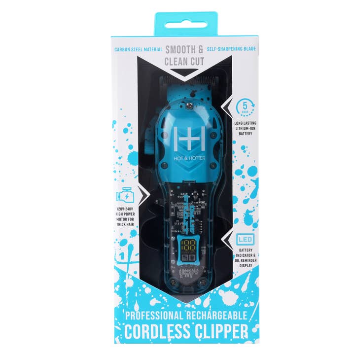 Annie International, Inc. - Wholesale Clippers - Men's - Hot & Hotter Pro Rechargeable Clippers Blue Frost3
