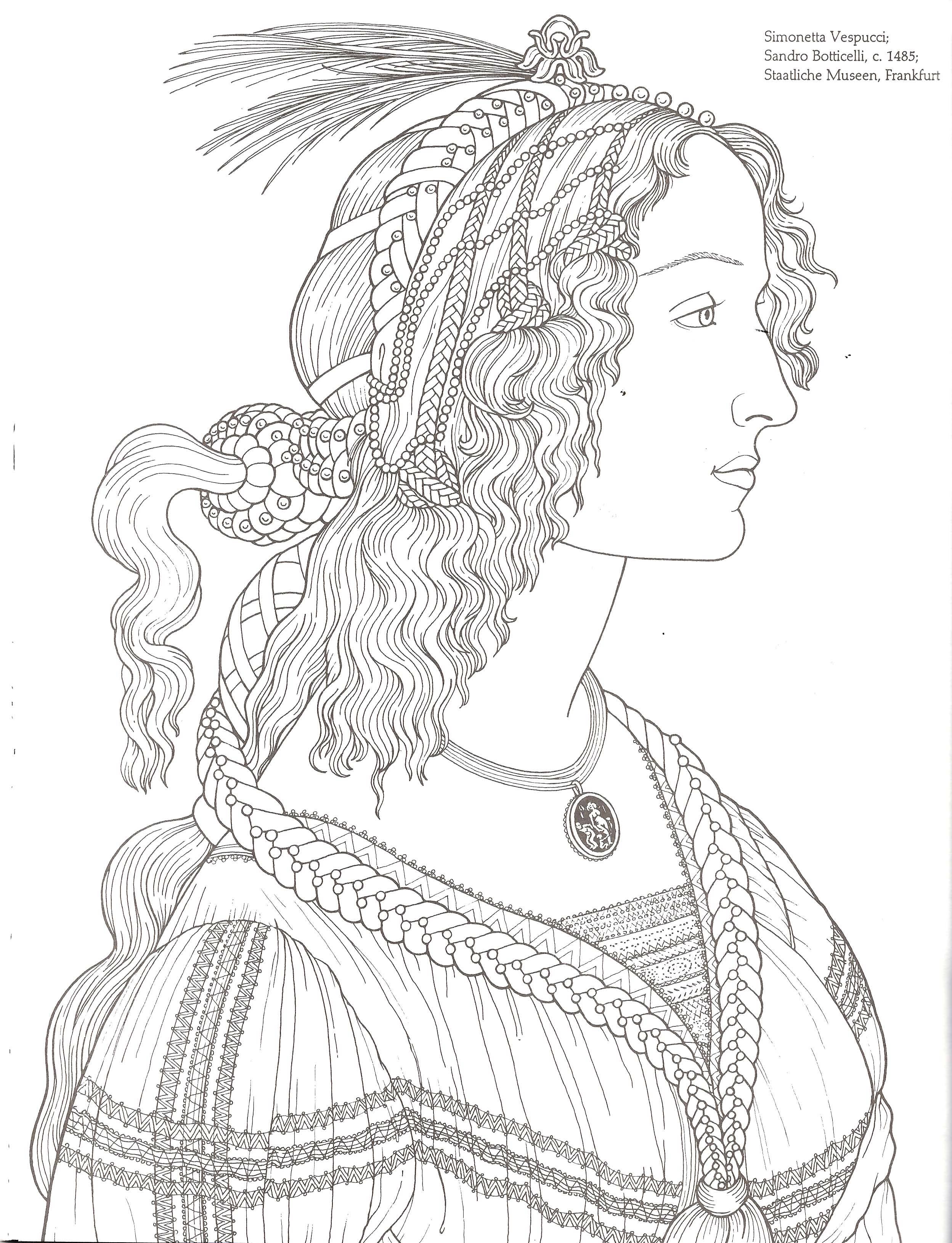 Bellerophon Books - Vente Livre de coloriage et d'activités pour adultes - Femmes de la Renaissance1