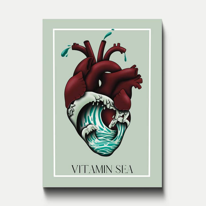 Vitamin Sea Postcard for wholesale by Solid Gold / Naja-Marie Baumann