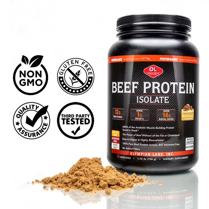 OLYMPIAN LABS, INC. – Engroshandel Protein-/superfoodpulver – Oksekød Protein Isolat - 2 LB