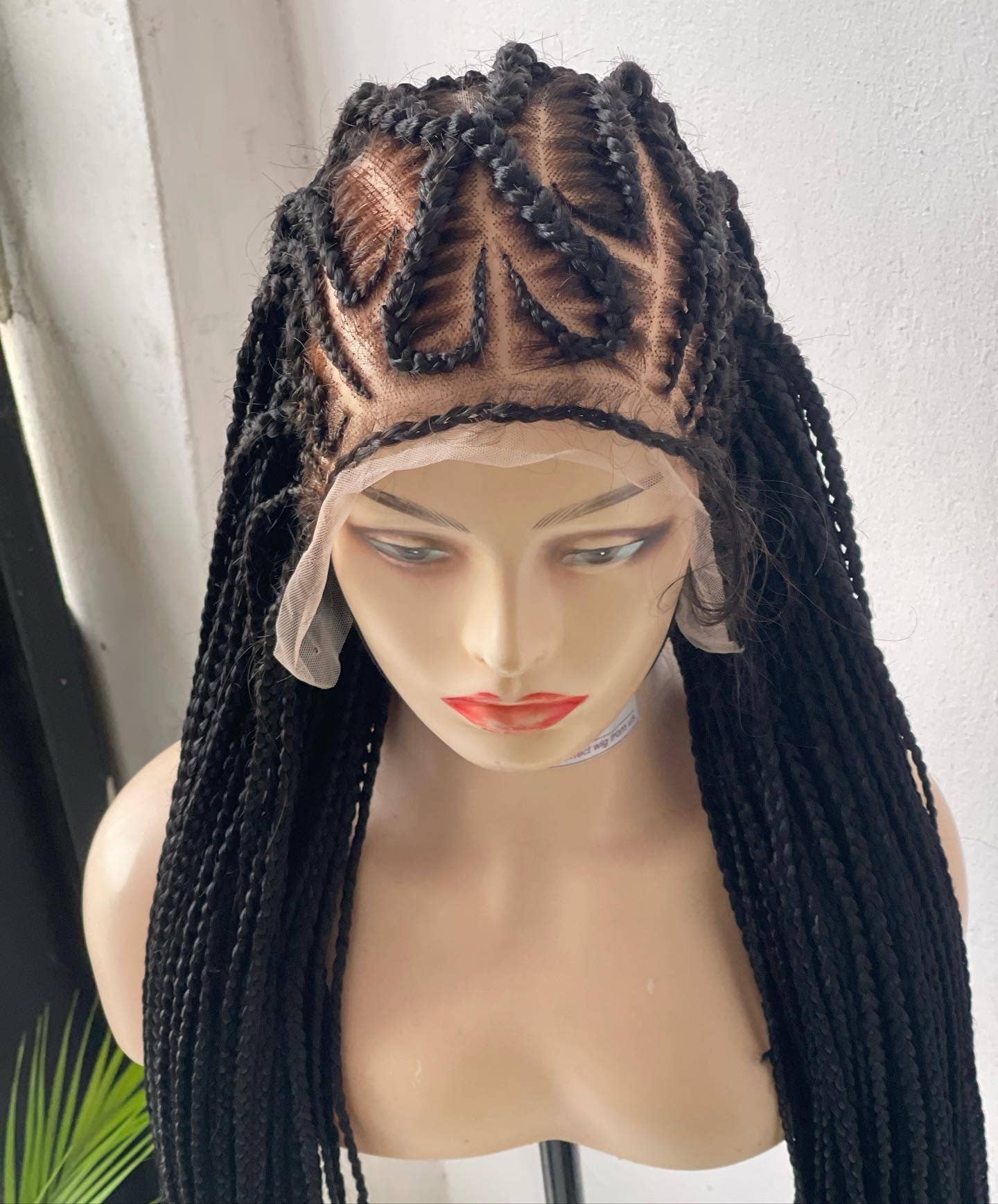 Lamuskwigs - Wholesale Wig/Hair Piece - Cornrow Braided wig for black women. Braided wig with elasti5