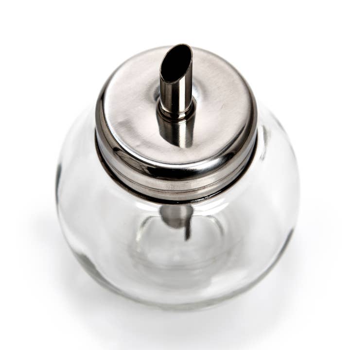 transparent Sugar shaker, glass/stainless steel for wholesale on Faire1