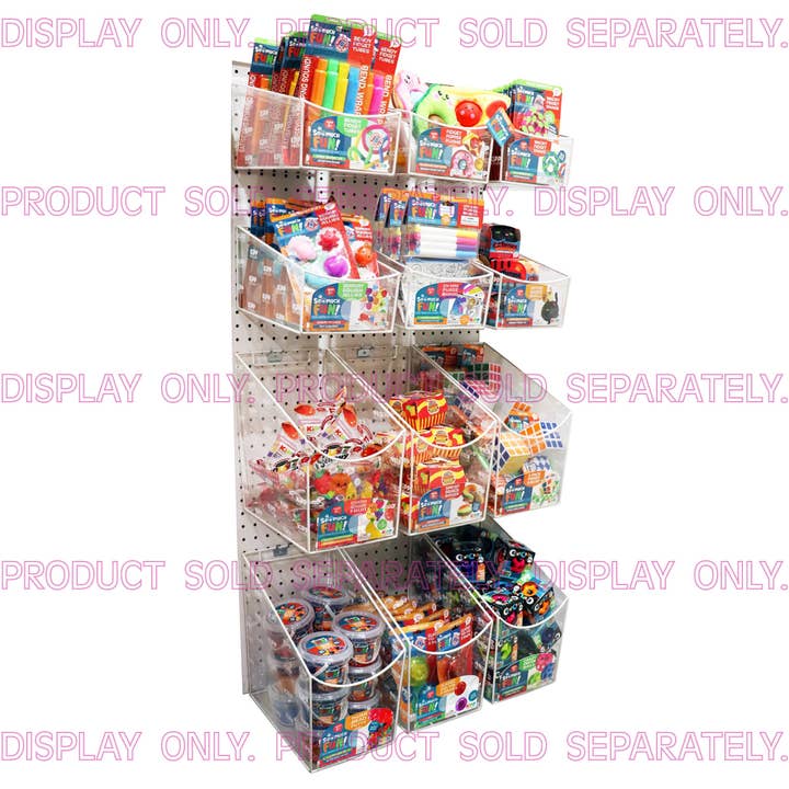 Novelty Brands - Wholesale Retailer Display - Kids & Baby - Merchandising Fixture - So Much Fun Clear Toy Bin Kit ONLY 88383