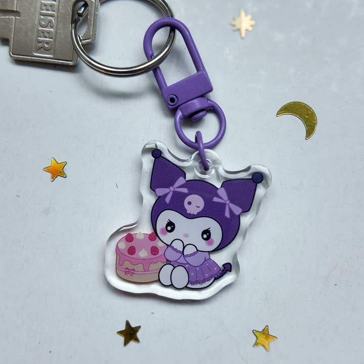 Kuromi Cake Key Charm for wholesale by Angel + Hare