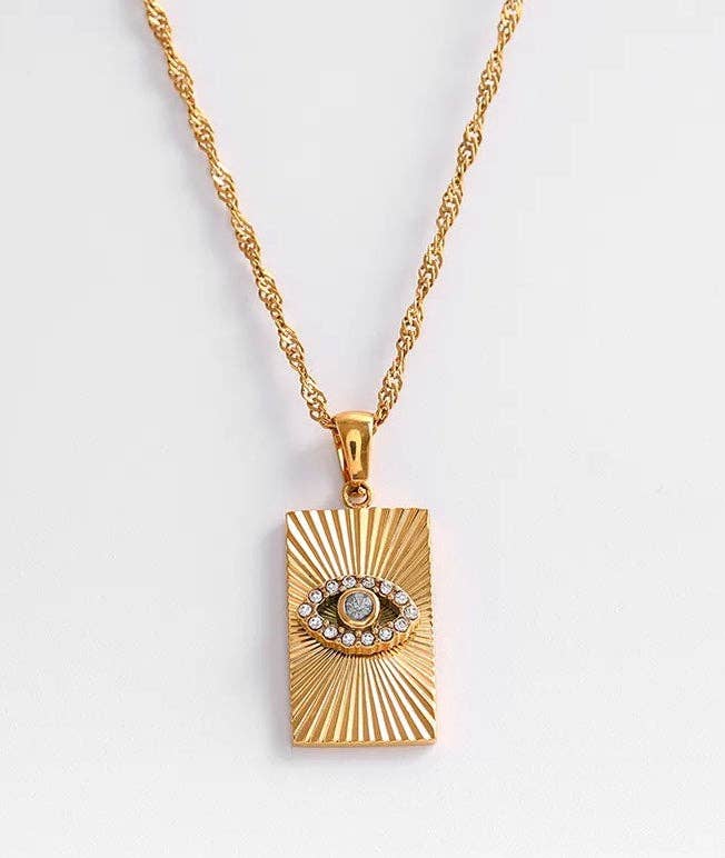 HoopLa – Engroshandel Halskæde med vedhæng – Evil Eye Talisman Tag Pendenat 14K guld stål halskæde1