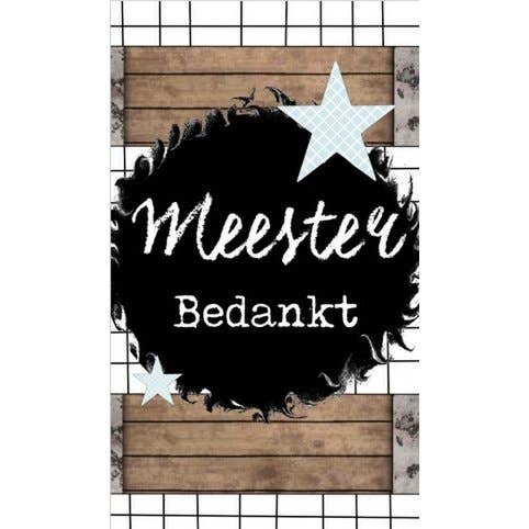 Tarjeta pequeña de 5 por 8,5 cm con texto maestro gracias. para venta al por mayor de Marlijnpoppendijn
