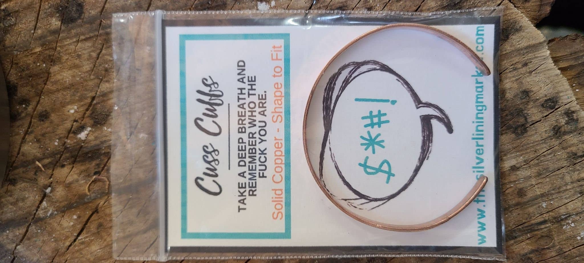 Silver Lining Studio - Vente Bracelet manchette - Bracelet jonc Deep Breath en cuivre ou laiton doré avec inscription3