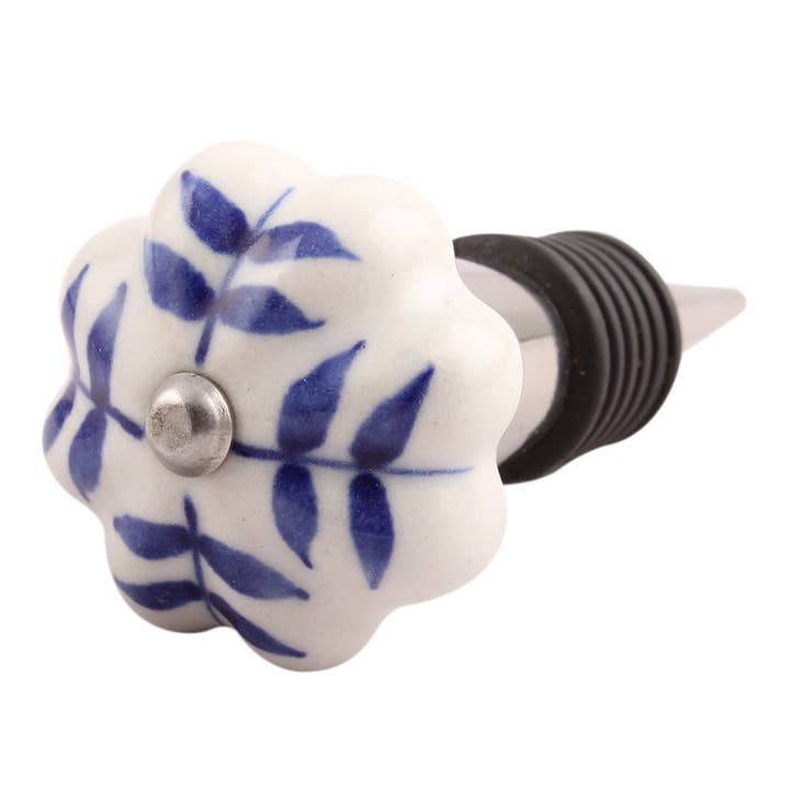 1 Piece Cute Wine Accessories Bottle Stoppers Blue for wholesale by Daana Paani LLC