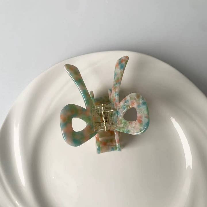 Dipped Shop - Vendita all'ingrosso Fermaglio per capelli - Donna - Graziosi artigli per capelli dolci con nodo a fiocco colorato DPC17067