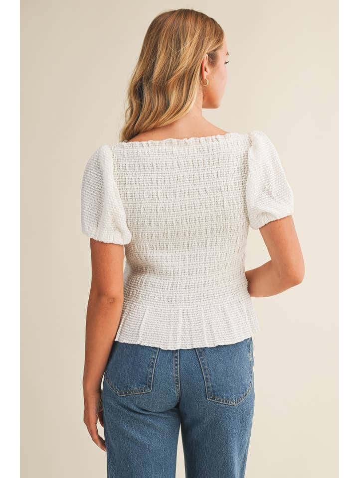 Mustard Seed – Engroshandel Bluse - Dame – TOP MED STRIBER OG SMOCKEDE PUFFÆRMER9