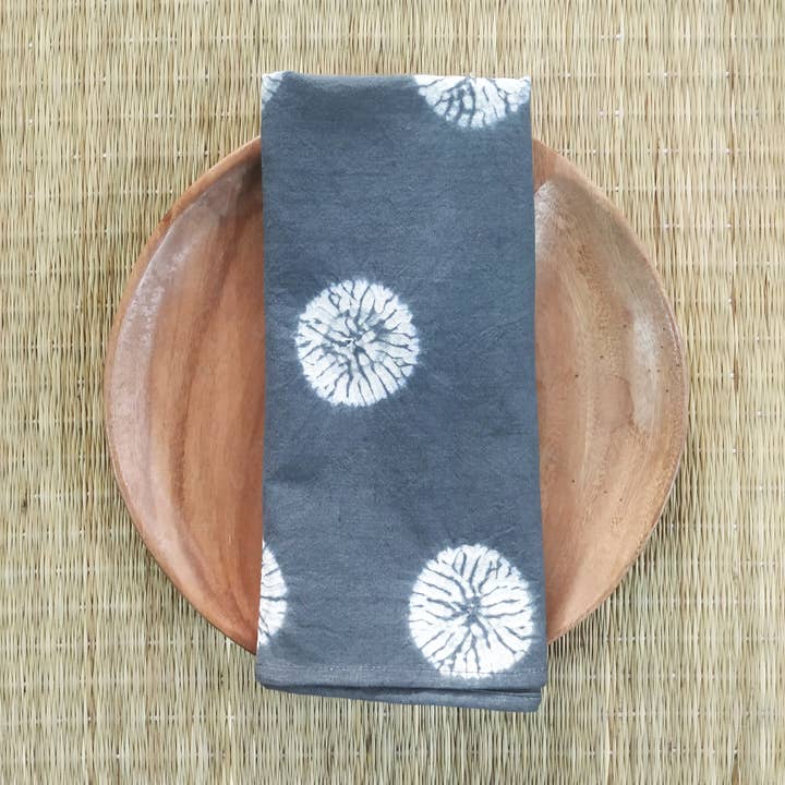 Circle Shibori Napkin for wholesale by Sasha