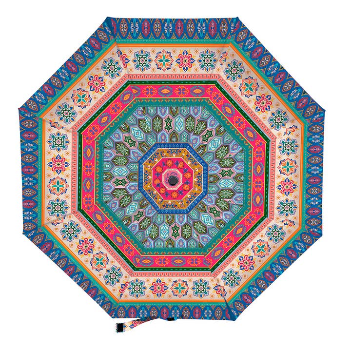 Evergreen Enterprises - Wholesale Umbrella - Women's - Geometric Tapestry Compact Manual Umbrella1