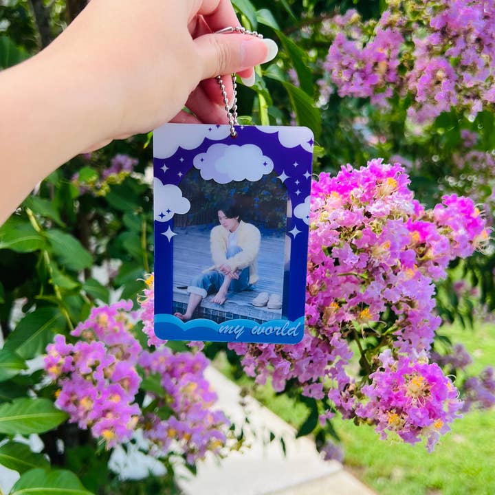 Rosie Art Studio - Wholesale Badge Accessory - Unisex - My World Clouds Photocard Holder - Photo Holder, Kpop Merch