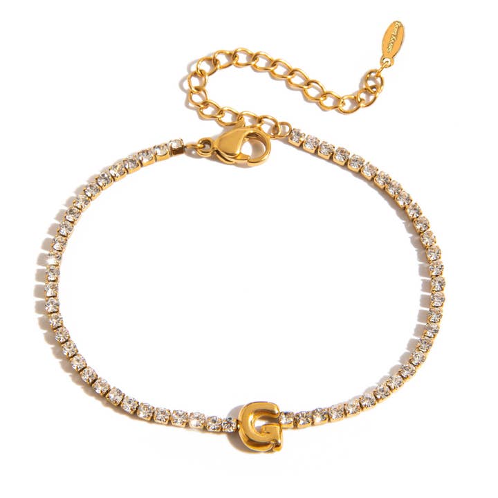 Savvy Bling - Wholesale Tennis Bracelet - Initial Tennis Bracelet Water Resistant6