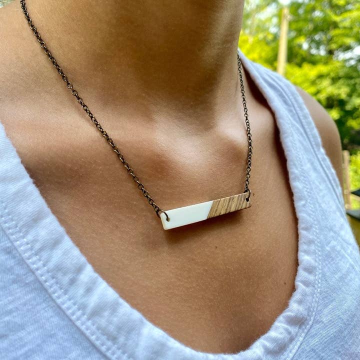 Kentucky Moon Designs - Vendita all'ingrosso Collana con ciondolo/pendaglio - Collana bohémien bianca+collana boho+leggera2