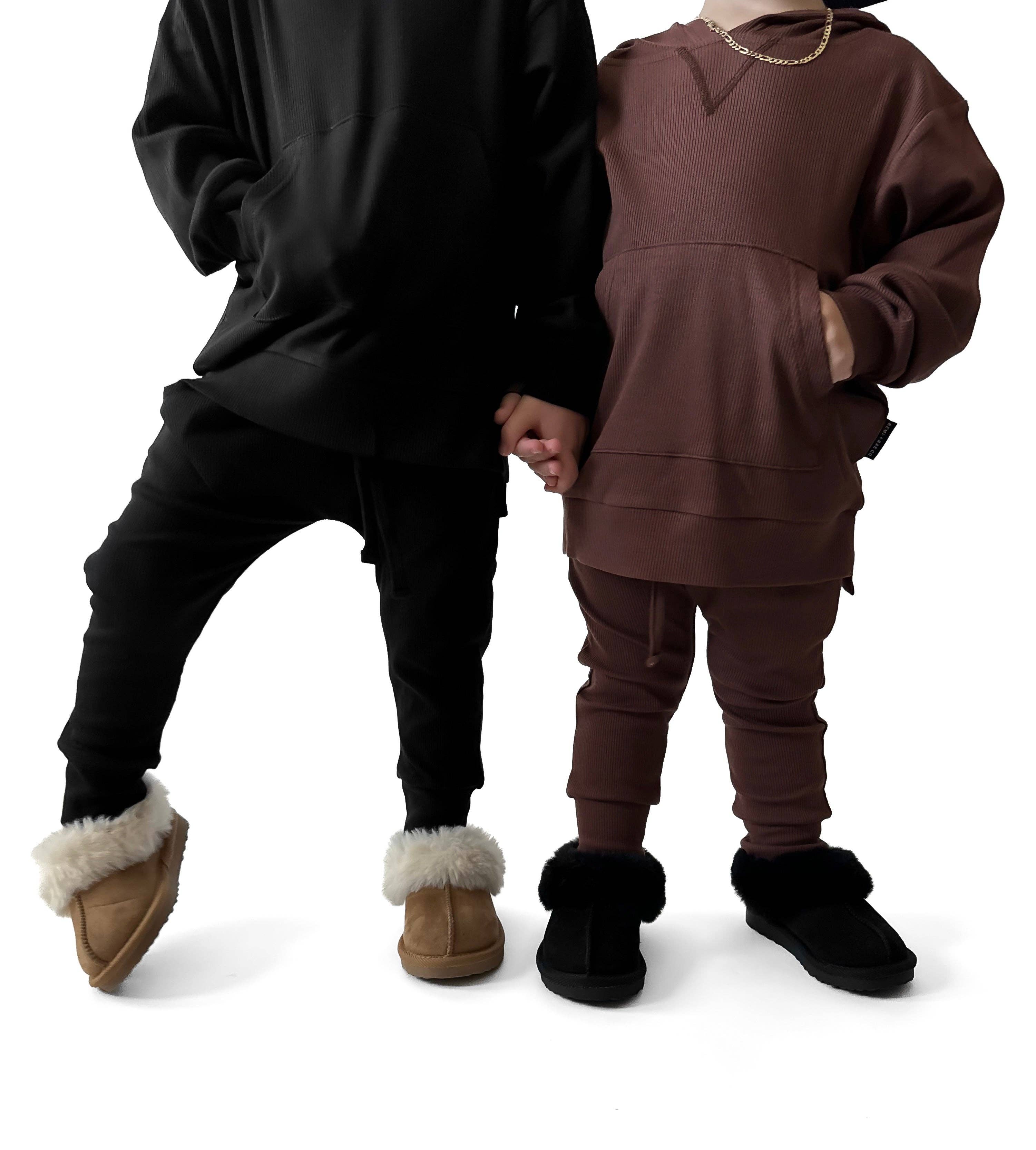 Remi + Rae Co. - Wholesale Hoodie - Kids - BAMBOO RIBBED HOODIE - COCOA11