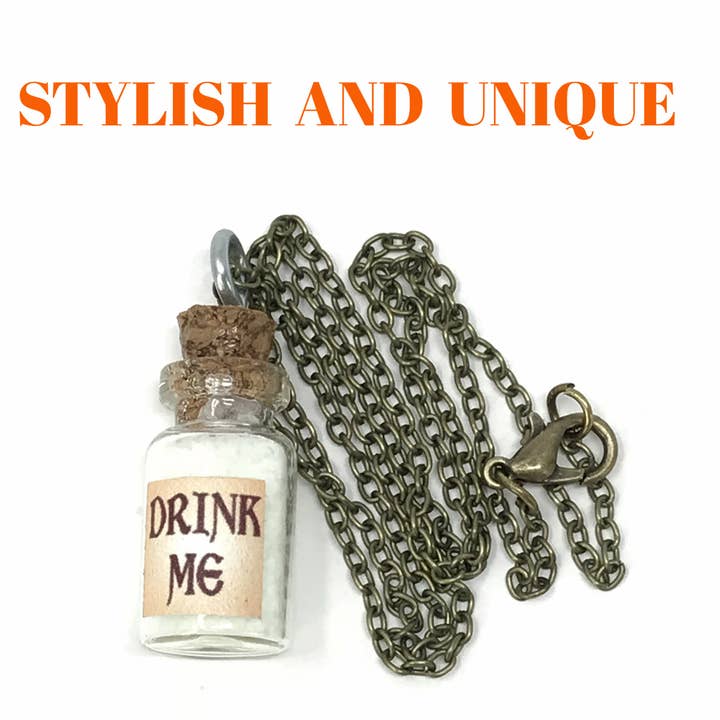 UMBRELLALABORATORY - Wholesale Pendant/Charm Necklace - Alice in Wonderland necklace aqua glow3