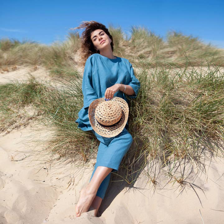 Magnolia Blue Trousers Set for wholesale by EKIN FROG