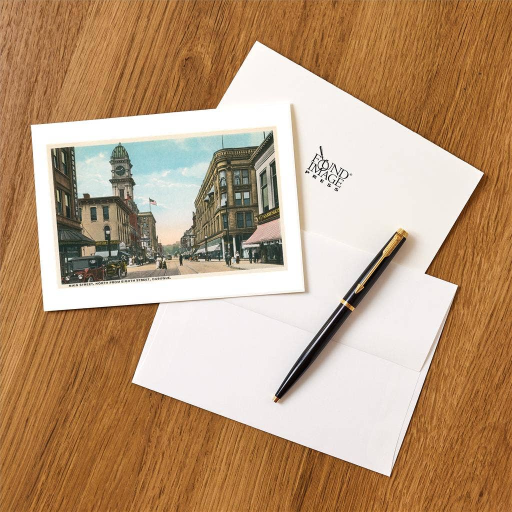 Found Image Press - Wholesale Stationery/Notecard Set - Greeting Card IA-135 Main Street, Dubuque1