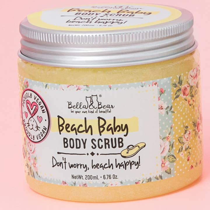 Bella & Bear - Wholesale Body Scrub/Exfoliant - 6.7oz Beach Baby Body Scrub | Body Wash | Moisturizer