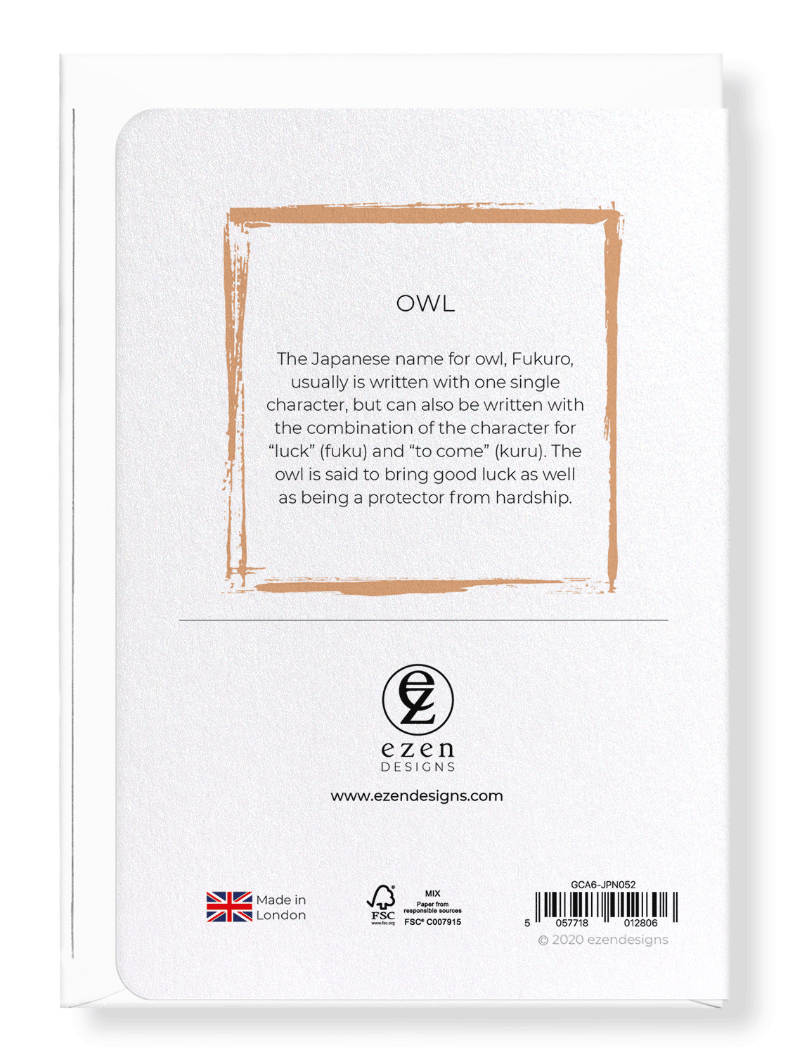 Ezen Trade – Engroshandel Hverdagshilsen kort – OWL: Japansk lykønskningskort1